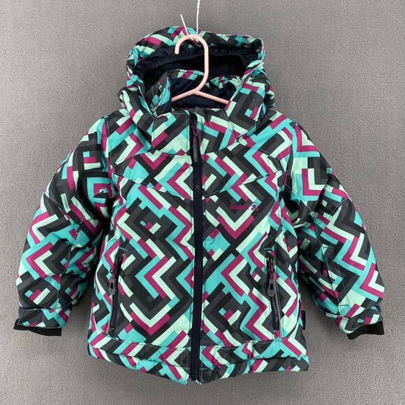 Kamik Kids Winter Snow Jacket 24mos/2y Blue Purple Geometric Print Style V66856